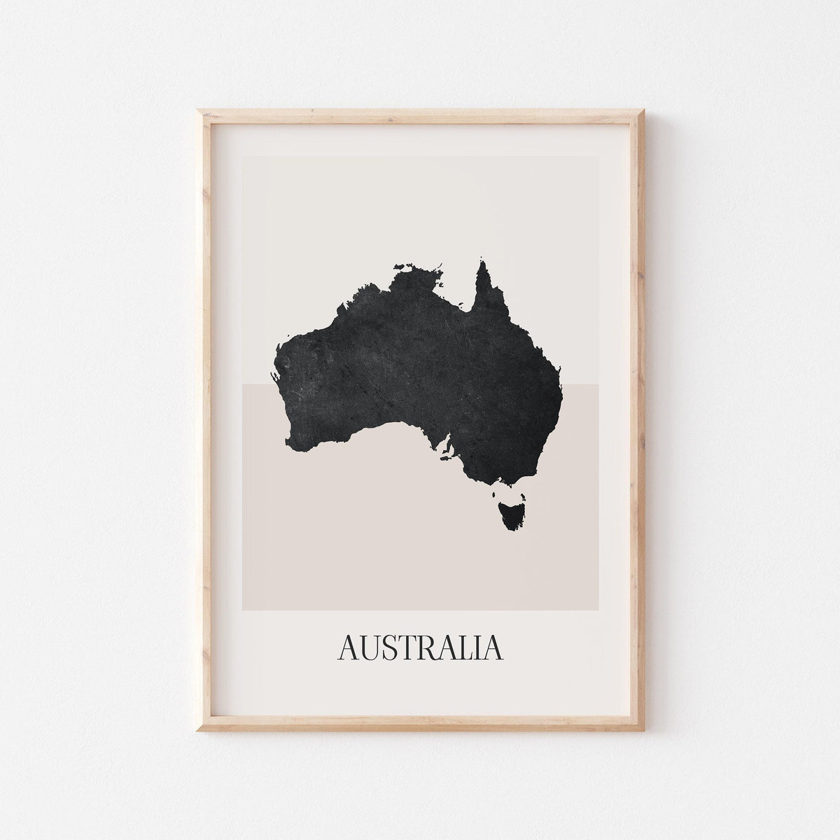 australia map poster - minimalist boho wall art - digital download - image 1