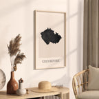 czech republic map poster - minimalist boho wall art - digital download - image 2