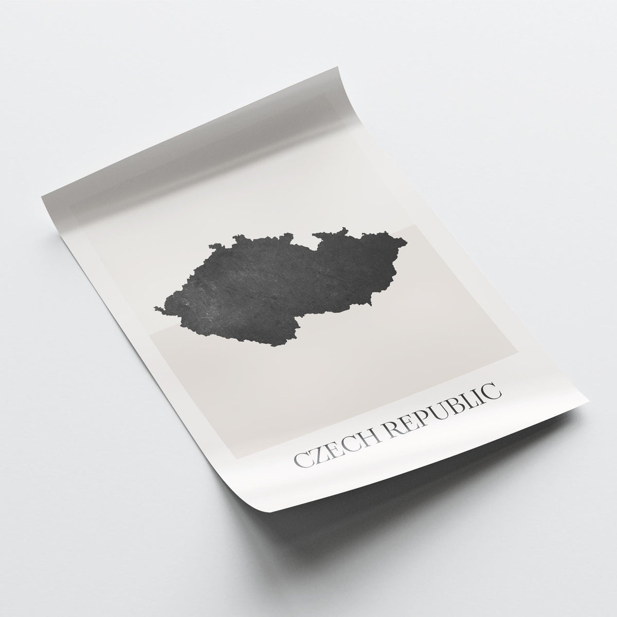 czech republic map poster - minimalist boho wall art - digital download - image 4