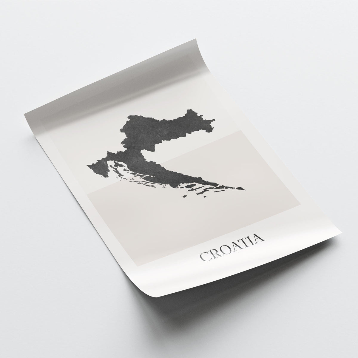 croatia map poster - minimalist boho wall art - digital download - image 4