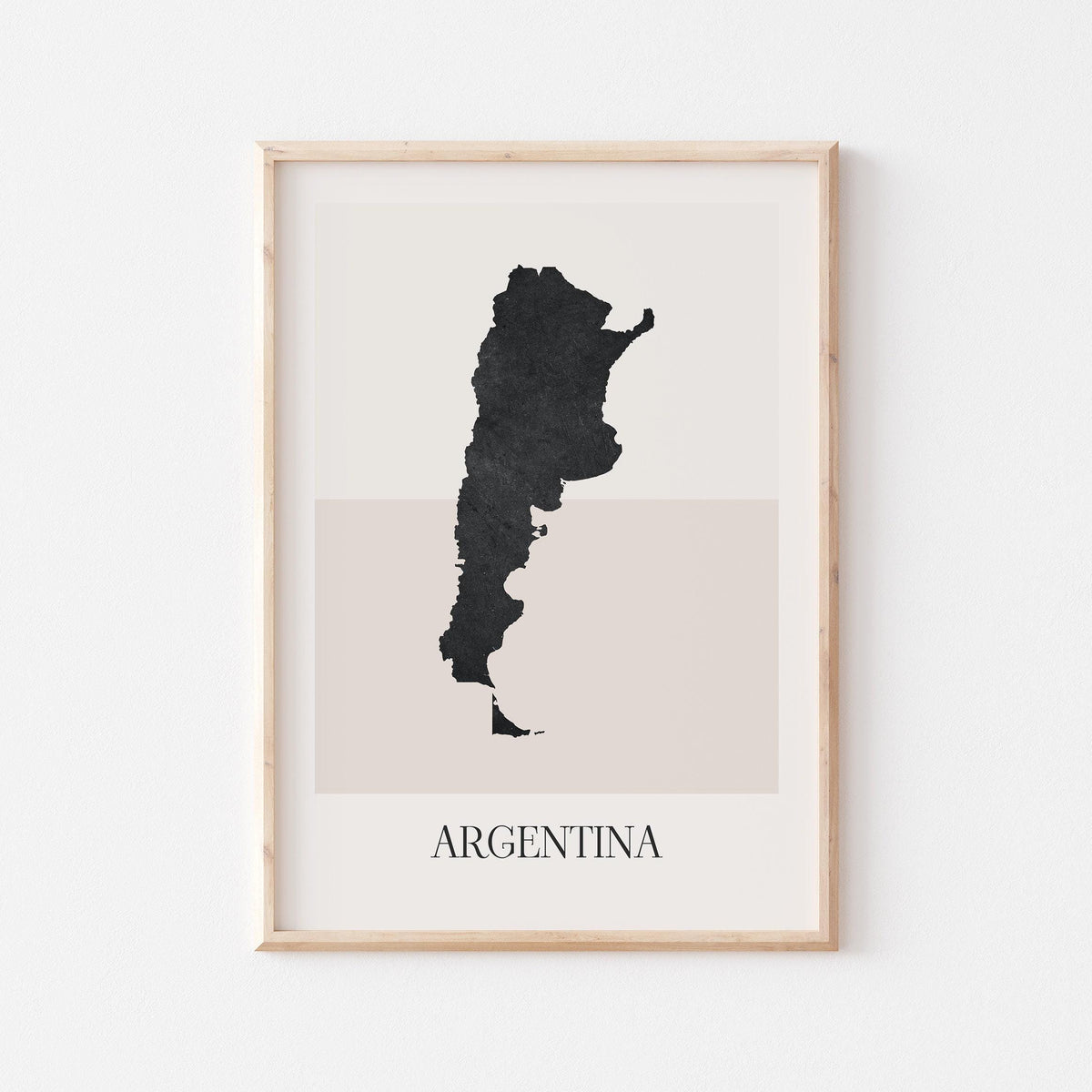 argentina map poster - minimalist boho wall art - digital download - image 1