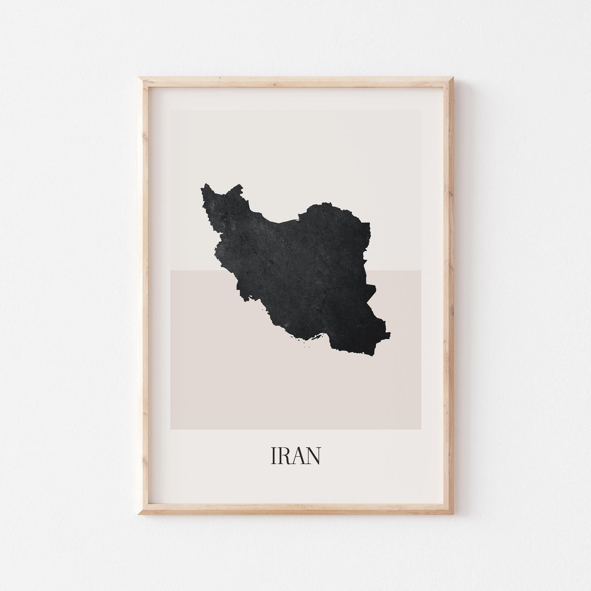 iran map poster - minimalist boho wall art - digital download - image 1