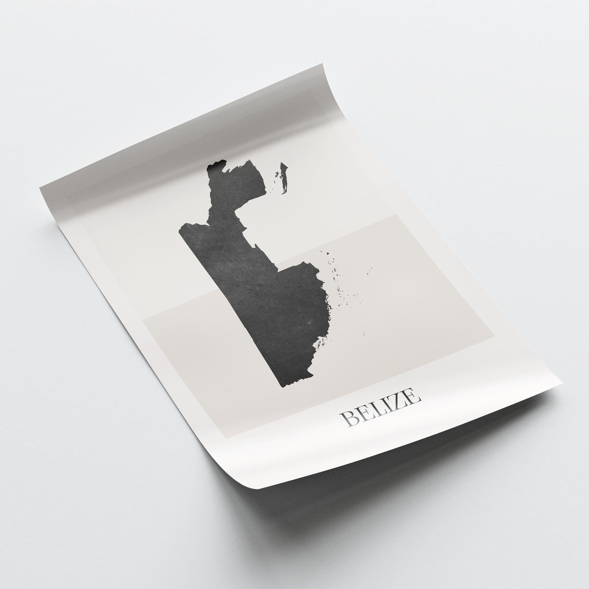 belize map poster - minimalist boho wall art - digital download - image 4
