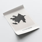 azerbaijan map poster - minimalist boho wall art - digital download - image 4