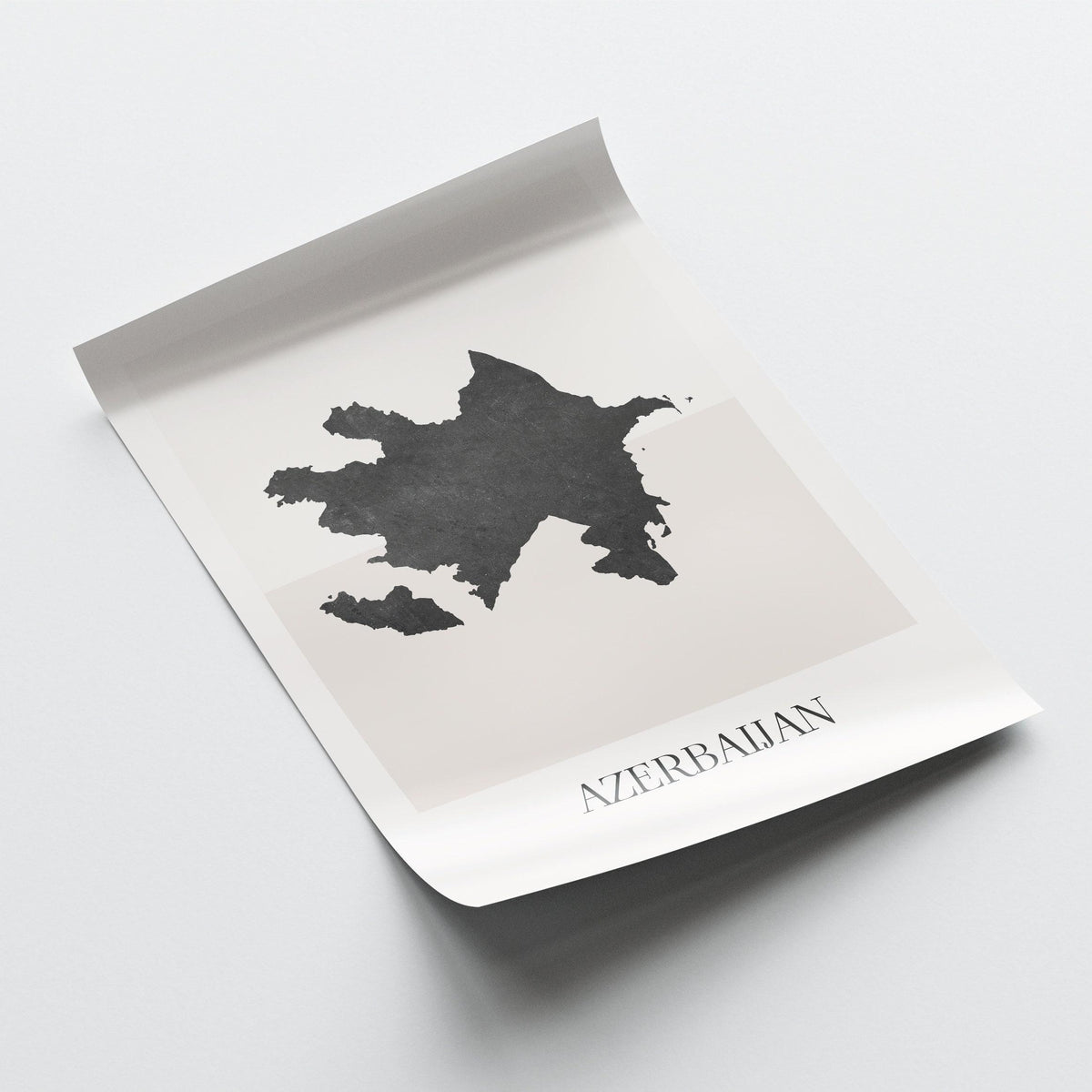 azerbaijan map poster - minimalist boho wall art - digital download - image 4