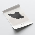 iran map poster - minimalist boho wall art - digital download - image 4