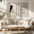 argentina map poster - minimalist boho wall art - digital download - image 5