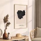 cambodia map poster - minimalist boho wall art - digital download - image 2