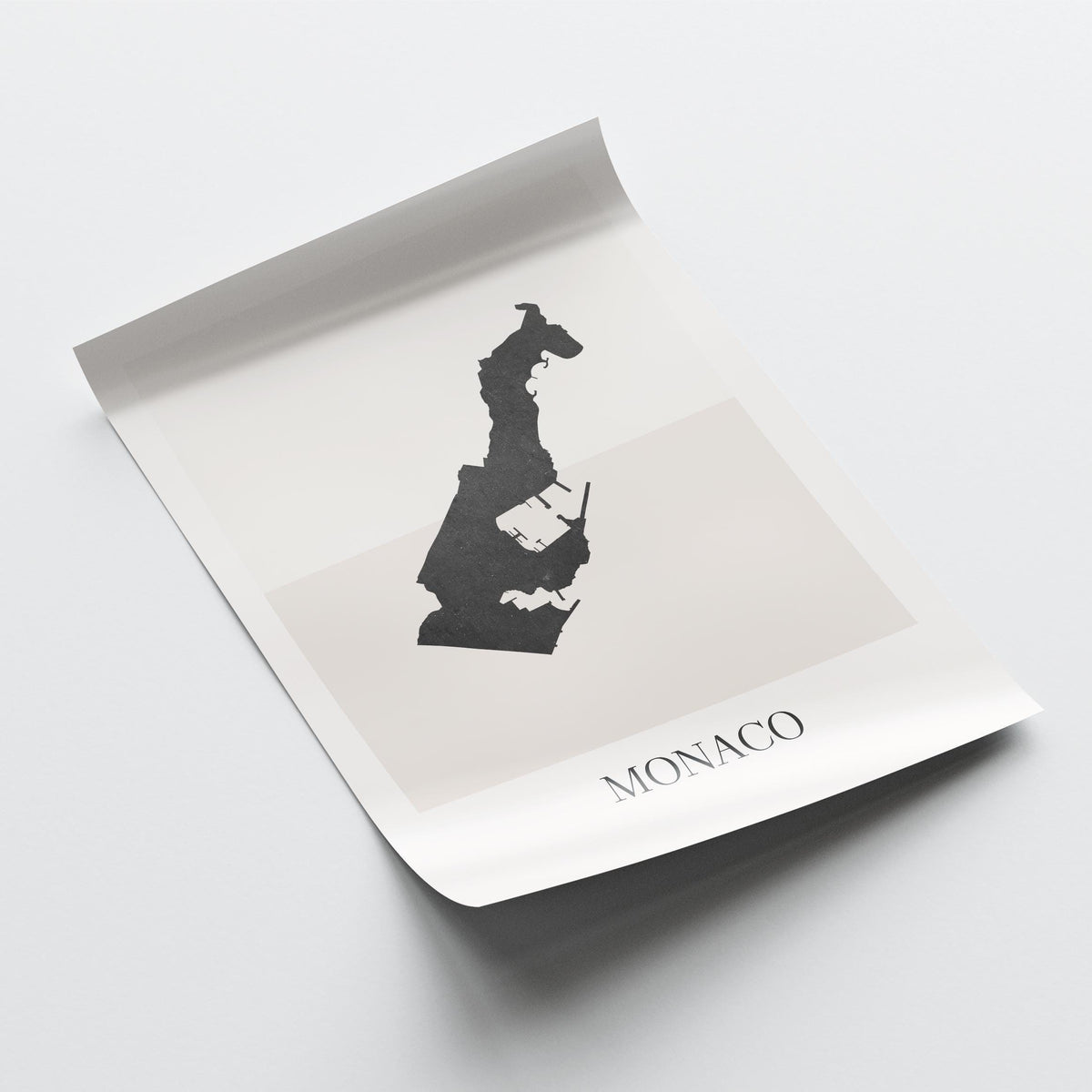 monaco map poster - minimalist boho wall art - digital download - image 4