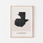 guatemala map poster - minimalist boho wall art - digital download - image 1
