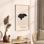 honduras map poster - minimalist boho wall art - digital download - image 2