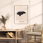 honduras map poster - minimalist boho wall art - digital download - image 3