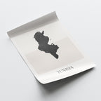 tunisia map poster - minimalist boho wall art - digital download - image 4
