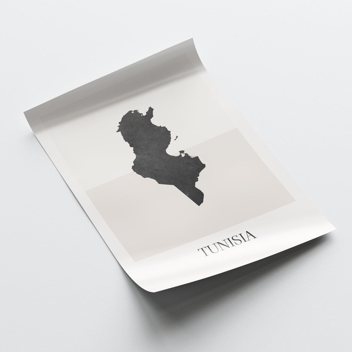 tunisia map poster - minimalist boho wall art - digital download - image 4