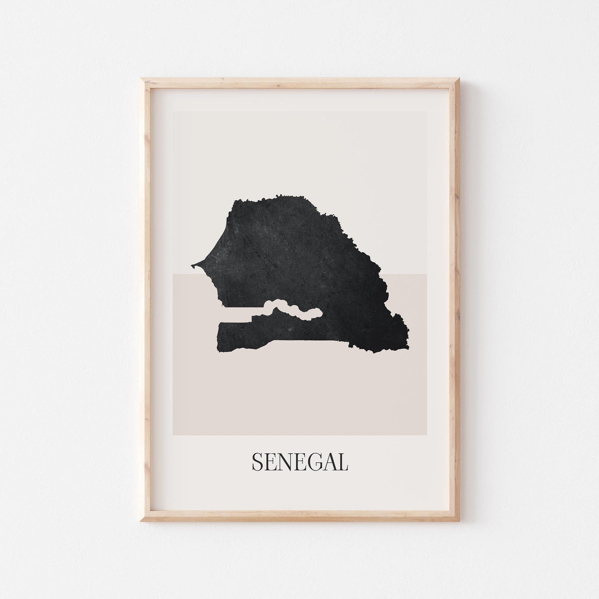 senegal map poster - minimalist boho wall art - digital download - image 1