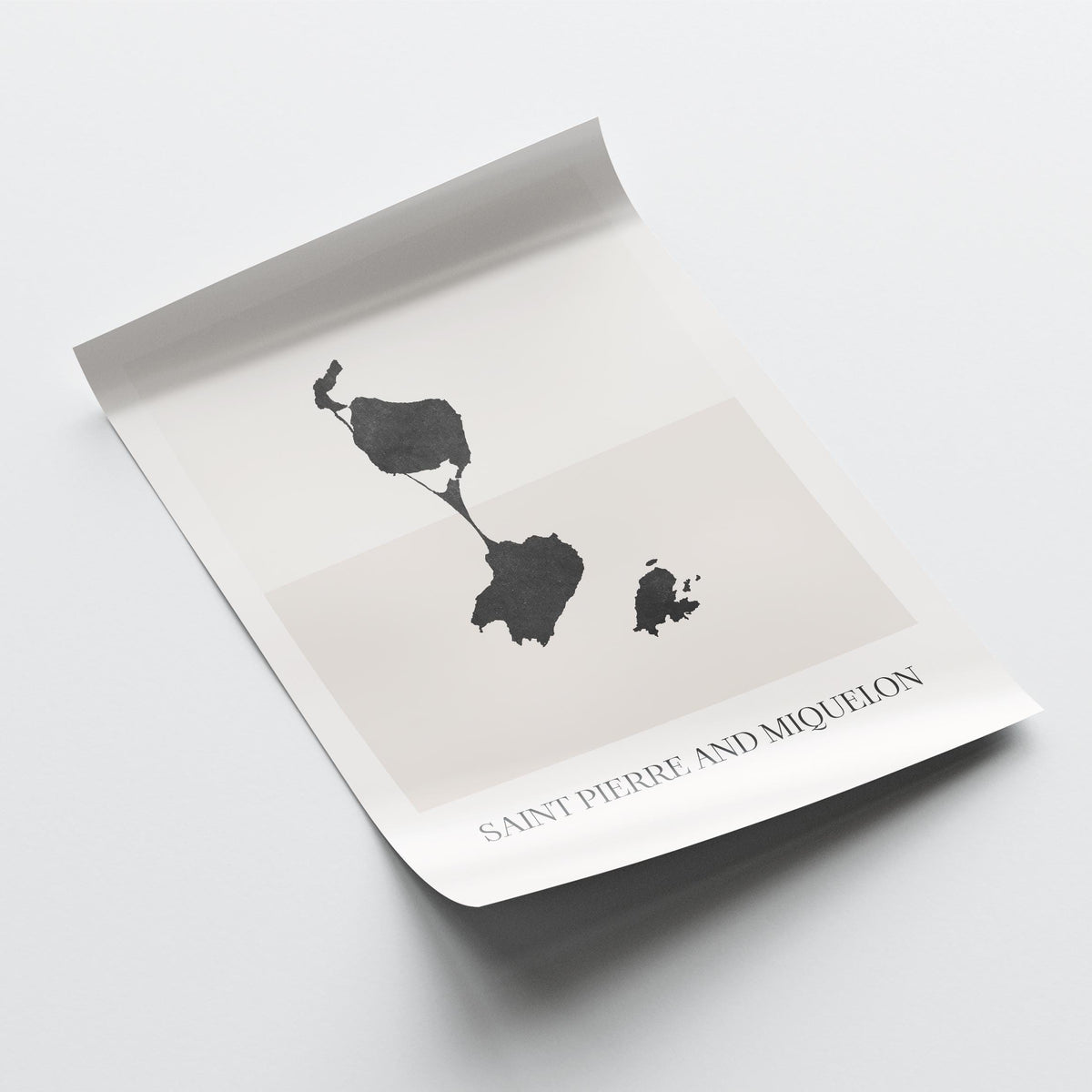 saint pierre and miquelon map poster - minimalist boho wall art - digital download - image 4