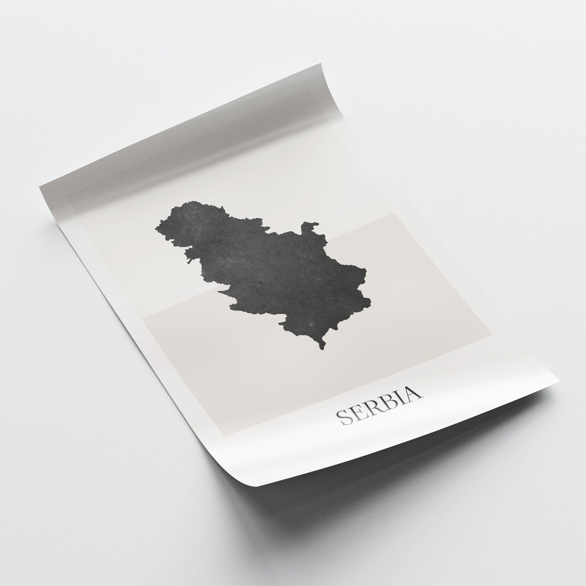 serbia map poster - minimalist boho wall art - digital download - image 4