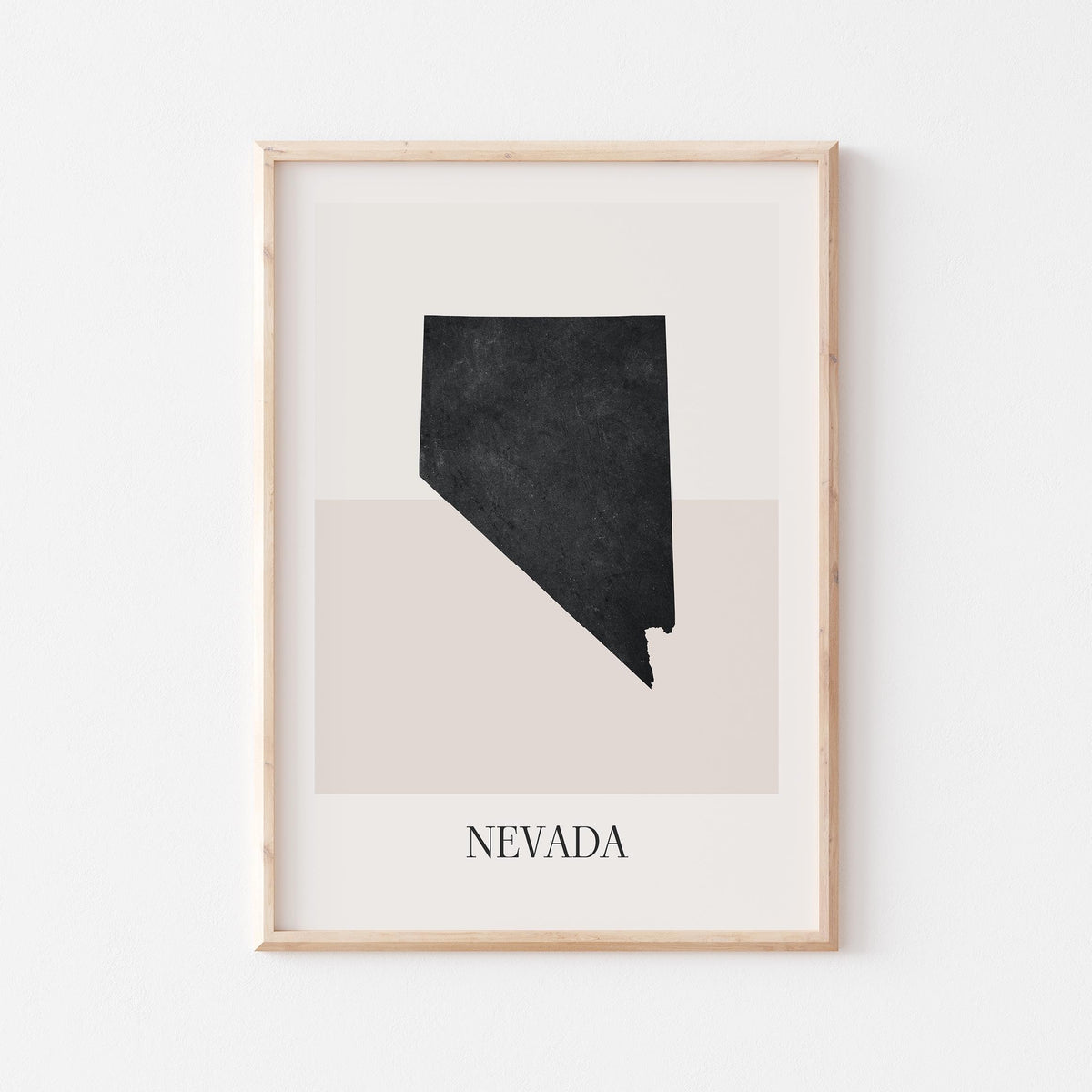 nevada usa map poster - minimalist boho wall art - digital download - image 1
