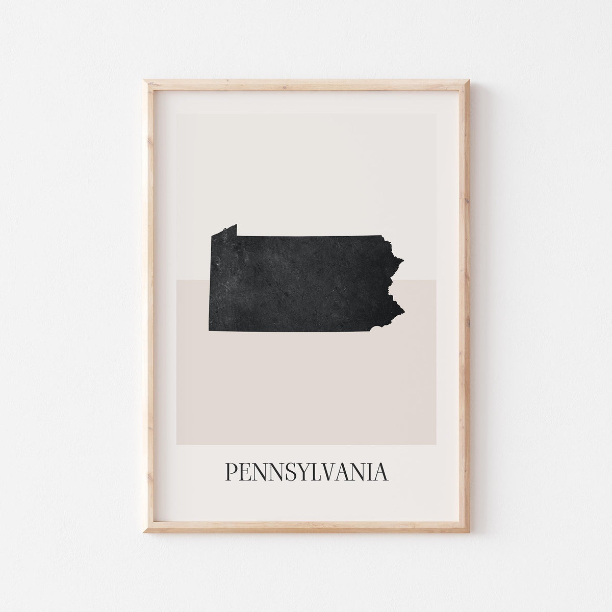 pennsylvania usa map poster - minimalist boho wall art - digital download - image 1
