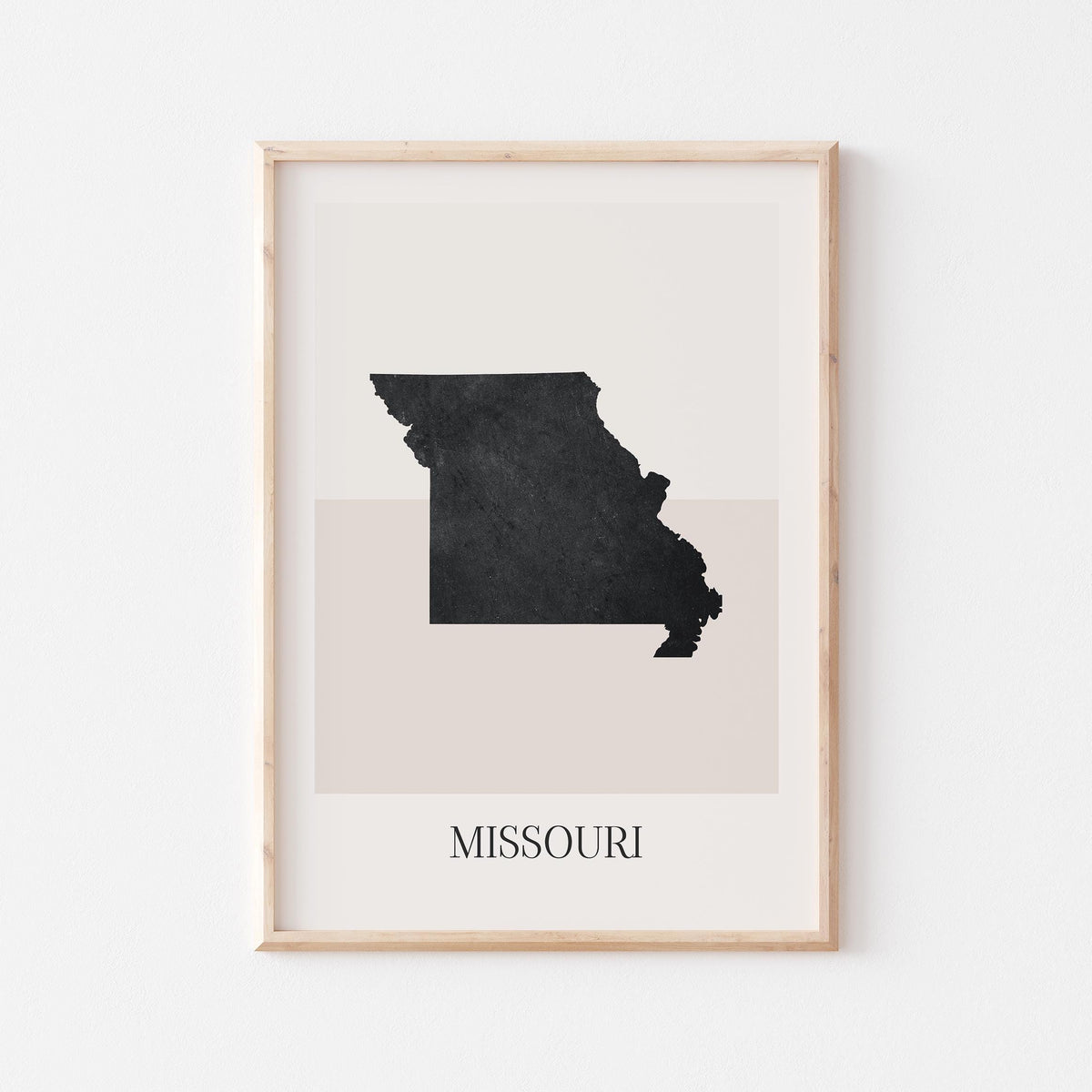missouri usa map poster - minimalist boho wall art - digital download - image 1