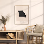 missouri usa map poster - minimalist boho wall art - digital download - image 3