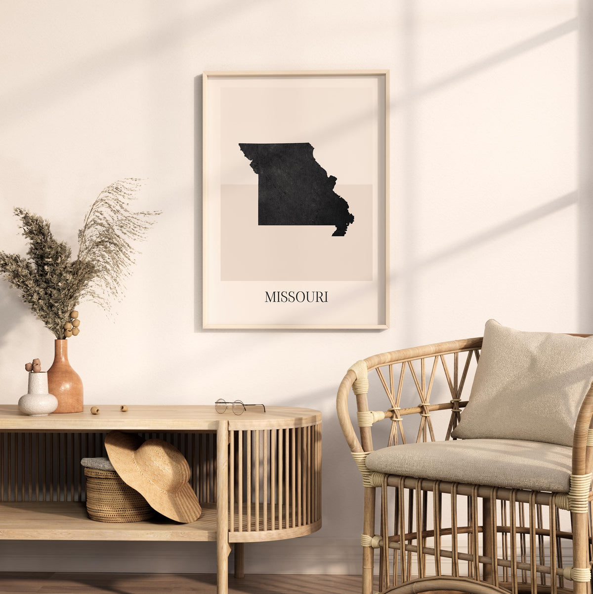 missouri usa map poster - minimalist boho wall art - digital download - image 3
