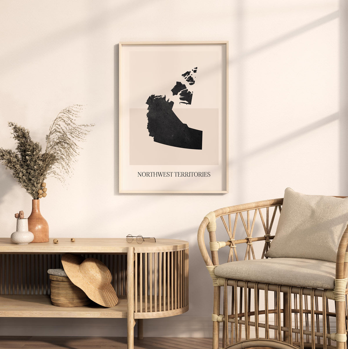northwest territories canada map poster - minimalist boho wall art - digital download - image 3