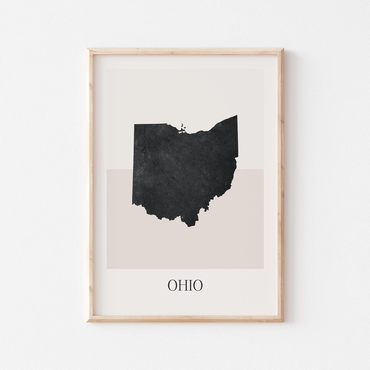 ohio usa map poster - minimalist boho wall art - digital download - image 1