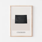 colorado usa map poster - minimalist boho wall art - digital download - image 1