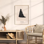 yukon canada map poster - minimalist boho wall art - digital download - image 3