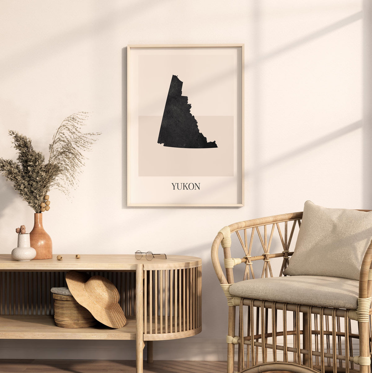 yukon canada map poster - minimalist boho wall art - digital download - image 3