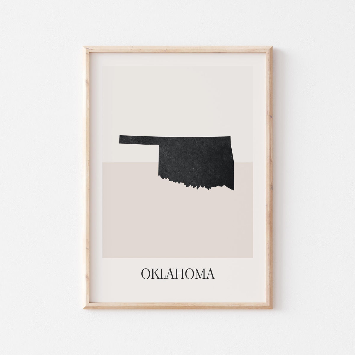 oklahoma usa map poster - minimalist boho wall art - digital download - image 1