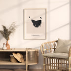 tasmania australia map poster - minimalist boho wall art - digital download - image 3