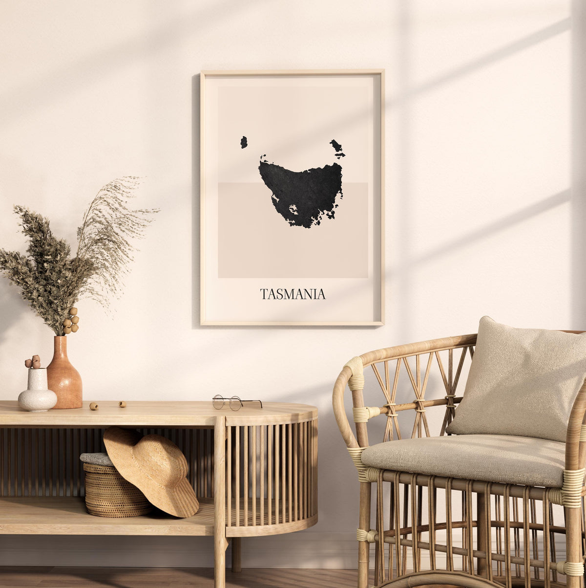 tasmania australia map poster - minimalist boho wall art - digital download - image 3