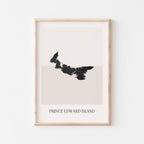 prince edward island canada map poster - minimalist boho wall art - digital download - image 1