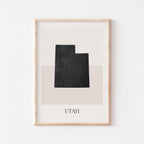utah usa map poster - minimalist boho wall art - digital download - image 1