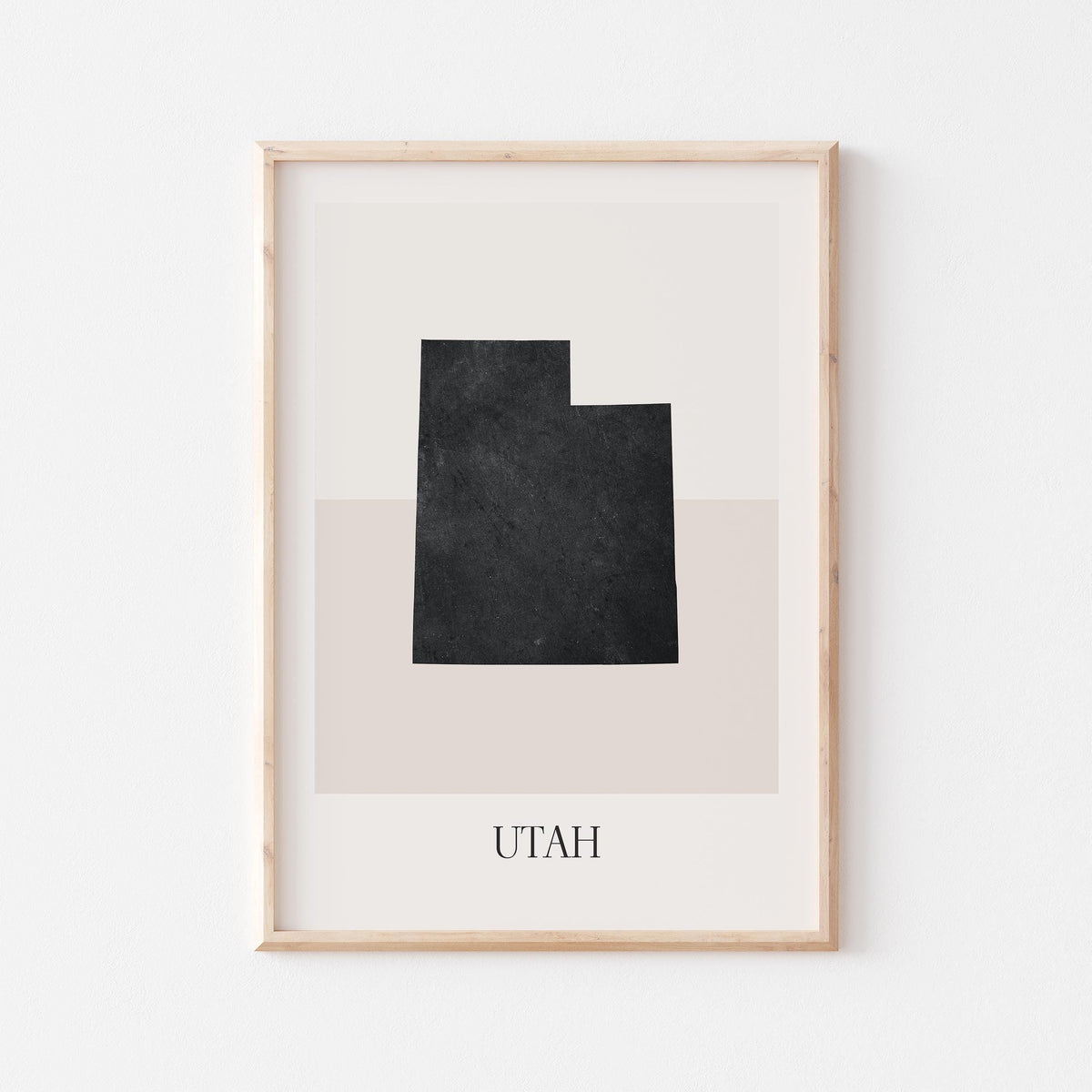 utah usa map poster - minimalist boho wall art - digital download - image 1