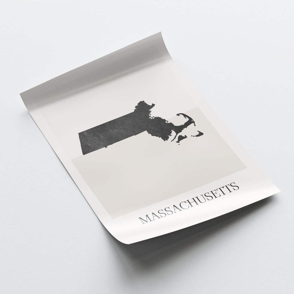 massachusetts usa map poster - minimalist boho wall art - digital download - image 4