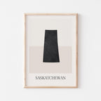 saskatchewan canada map poster - minimalist boho wall art - digital download - image 1