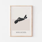 nova scotia canada map poster - minimalist boho wall art - digital download - image 1