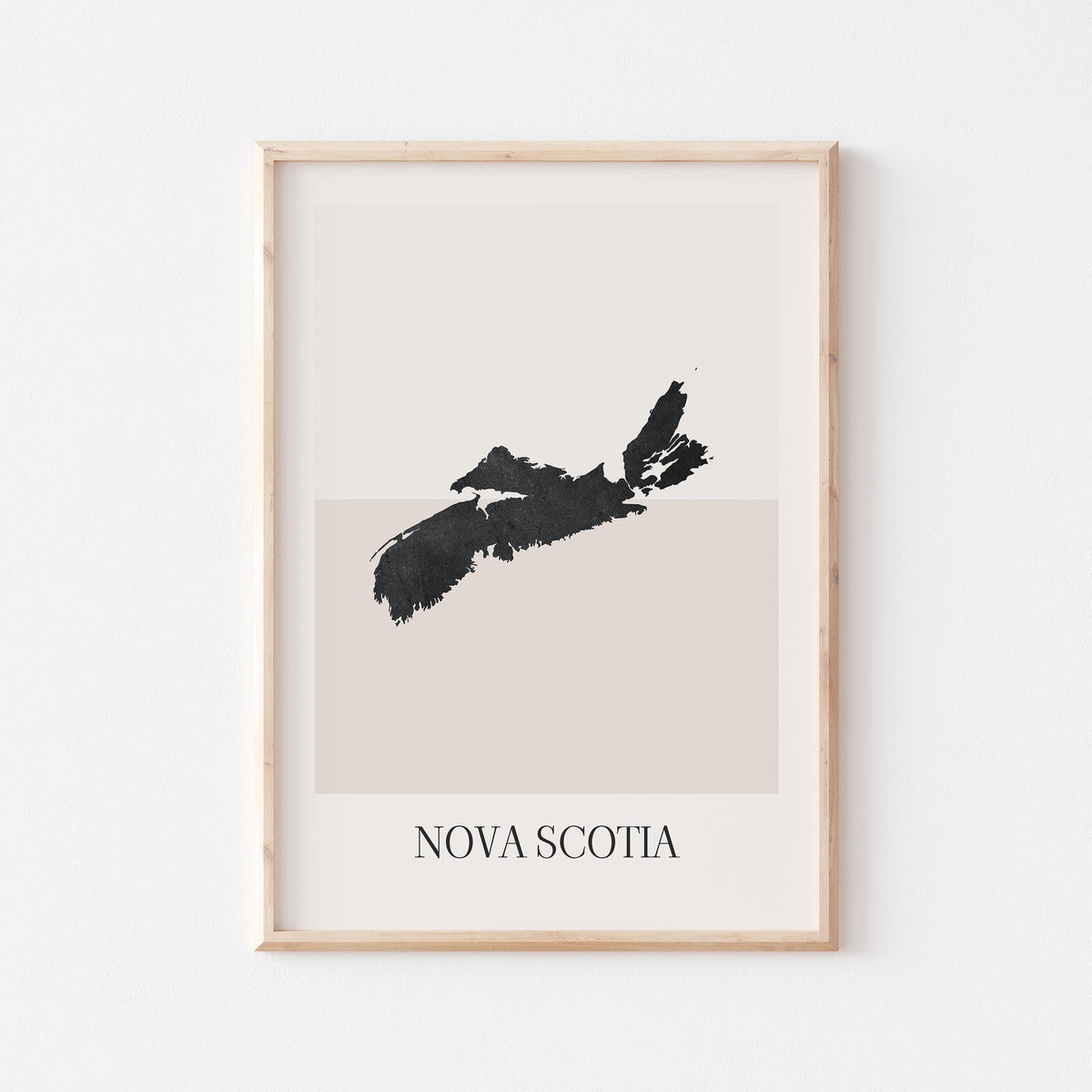 nova scotia canada map poster - minimalist boho wall art - digital download - image 1