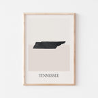 tennessee usa map poster - minimalist boho wall art - digital download - image 1