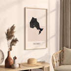 ontario canada map poster - minimalist boho wall art - digital download - image 2