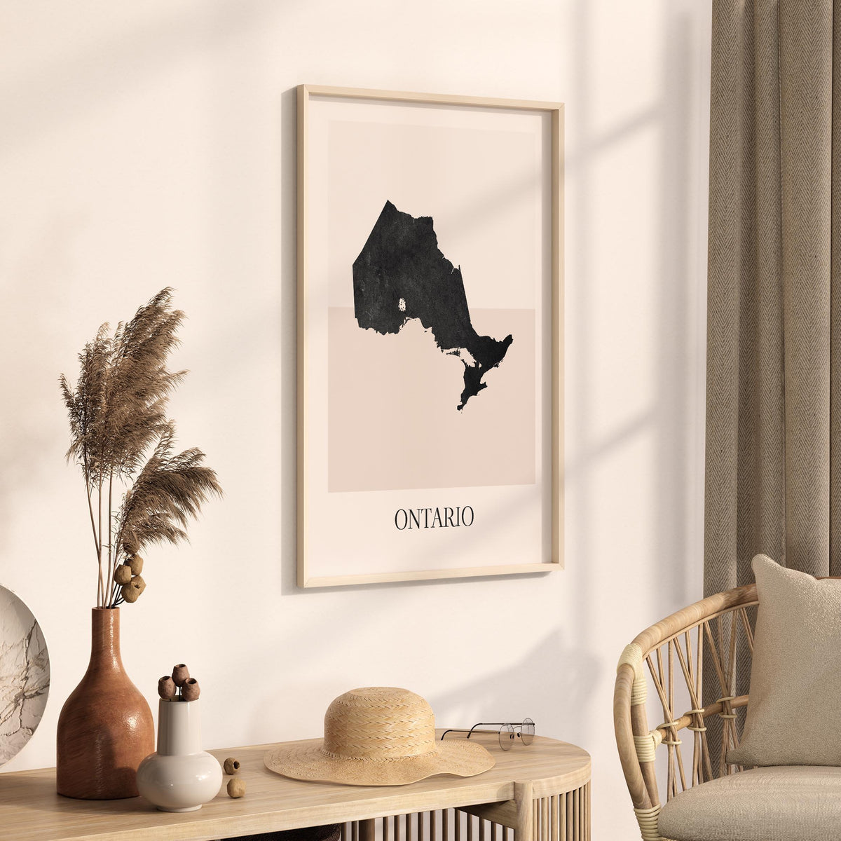 ontario canada map poster - minimalist boho wall art - digital download - image 2