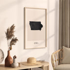 iowa usa map poster - minimalist boho wall art - digital download - image 2