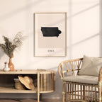 iowa usa map poster - minimalist boho wall art - digital download - image 3