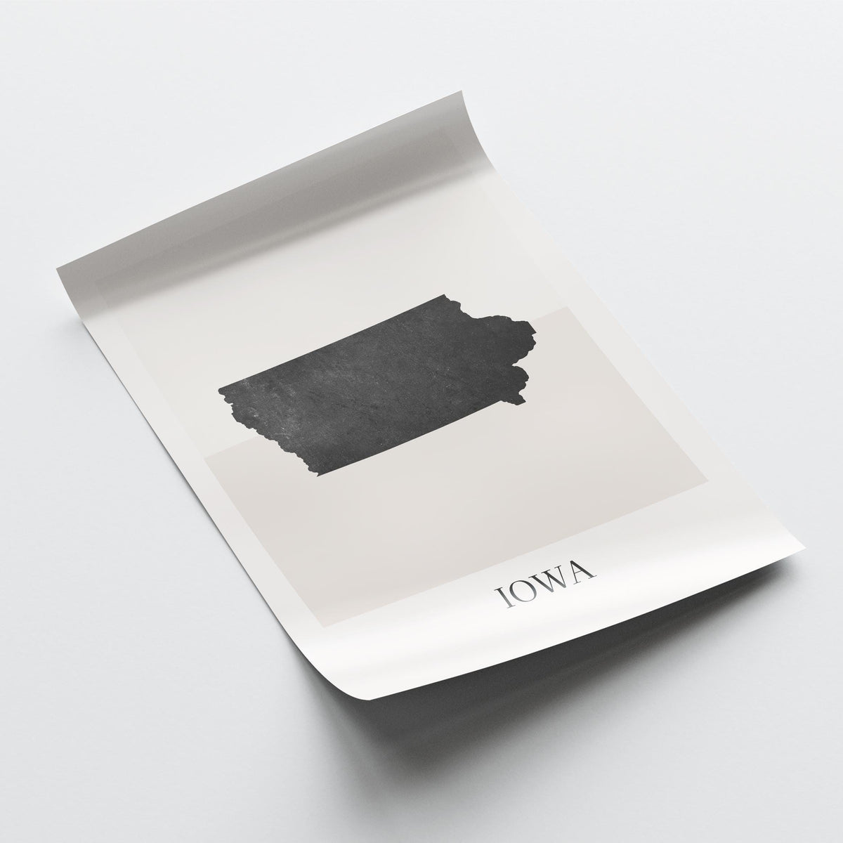 iowa usa map poster - minimalist boho wall art - digital download - image 4