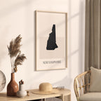 new hampshire usa map poster - minimalist boho wall art - digital download - image 2