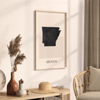 arkansas usa map poster - minimalist boho wall art - digital download - image 2
