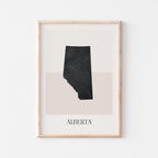alberta canada map poster - minimalist boho wall art - digital download - image 1